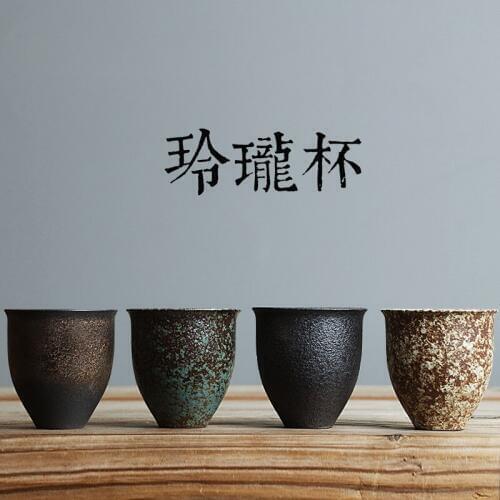 Japanese-Style Kiln Baked Coarse Pottery Teacup Handmade Pottery Master Cup Black and Green Tea Pu'er Kung Fu Cup