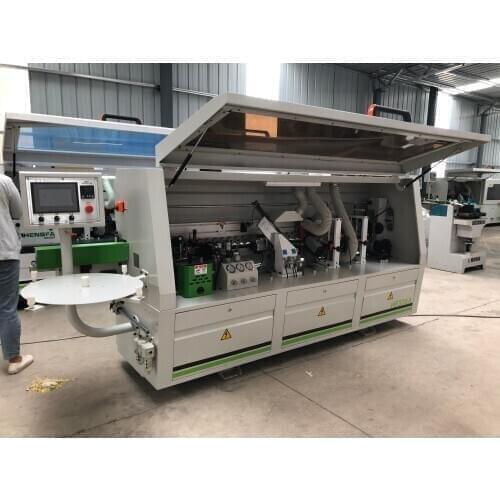 Woodworking Edge Banding Machine with auto fine trimming and end cutting functions with scraping polishing