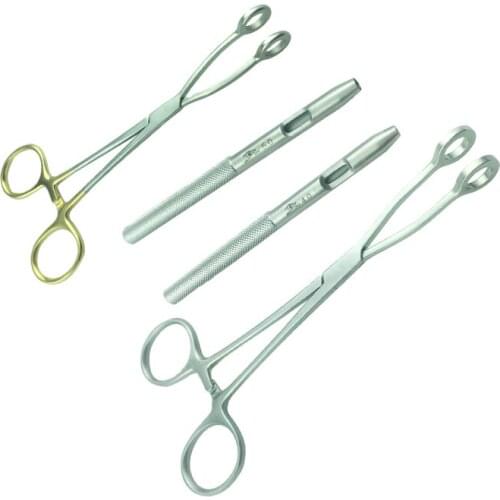 Dimple Design Positioning Clip tweezer Dimple Suture Needle and Thread Embedding Beauty plastic veterinary Instrument