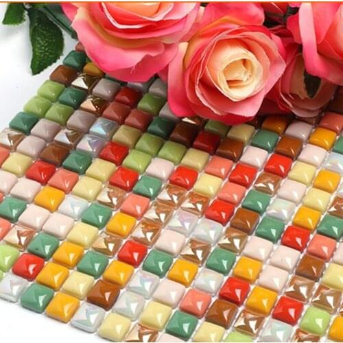 Electro-optic Iridescent Glazed Glass Mosaic Tile Living Room Backdrop Nursery High-grade Swimming Pool Garden Decoration