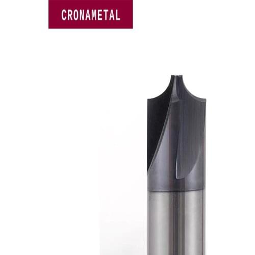 CRONAMETAL HRC55 Solid Tungsten Carbide Inner R Chamfer Milling Cutter For Alloy Steel/AL 4 Flutes R Angle End Mill CNC Cutter