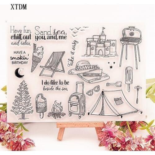 Hot sale tent Transparent Clear Stamps / Silicone Seals Roller Stamp for DIY scrapbooking photo album/Card Making