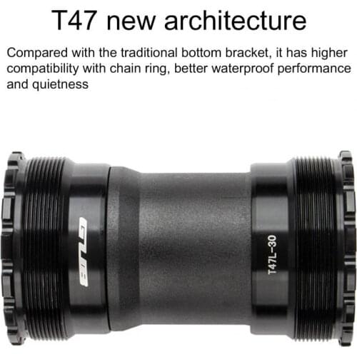 GUB T47L-30 black Waterproof Bottom Bracket Anti-rust and Wear-resistant Aluminum Alloy Crankset Bottom Bracket Riding Parts