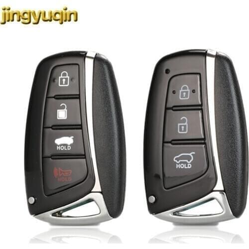 Jinyuqin Smart Car Key Shell For Hyundai Genesis 2013-2015 Santa Fe Equus Azera IX45 Remote Key Shell Fob 3/4 Buttons