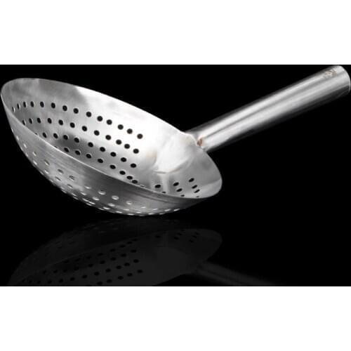 Kitchen Tools Gadgets Stainless Steel Skimmer Strainer Ladle Spoon Colander Deep Fryer Oil Frying Scoop Noodles Dumpling Sieve