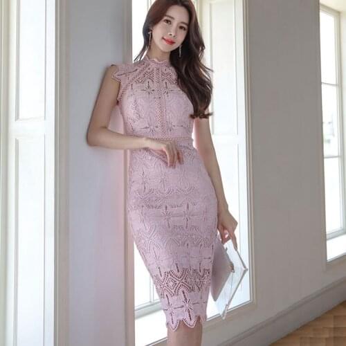 Summer Dress Women Slim Hollow Lace Dress Women Dresses For Women 2021 Sleeveless Sexy Dress Woman Dress Vestido De Mujer Z07