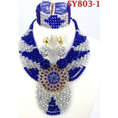 HOT Fashion jewelry set Nigeria Dubai gold-color African bead jewelry wedding jewelry set african beads jewelry sets SY803-1