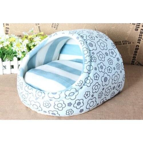 Cute Shaped Dog Bed House Super Soft Warm Cozy Puppy Cushion Portable Pet Cat Sofa Sleeping Bag Removeable Rest Accessories
