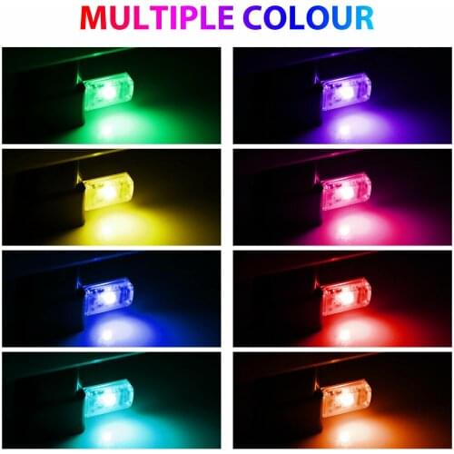 Mini USB LED Car Ambient Light Modeling Light Automotive Interior USB Light Touch Key Neon Atmosphere Ambient Lamp Bulb