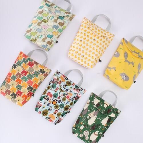 Multifunctional Baby Diaper Bag Reusable Waterproof Fashion Prints Wet/Dry Bag Mummy Storage Bag Travel Nappy Organizer