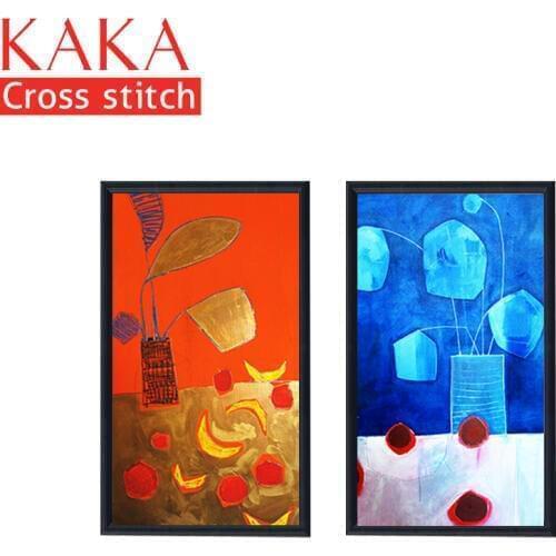 Cross stitch kits,Embroidery needlework sets with printed pattern,11CT-canvas for Home Decor Painting,Flowers Full NCKF064