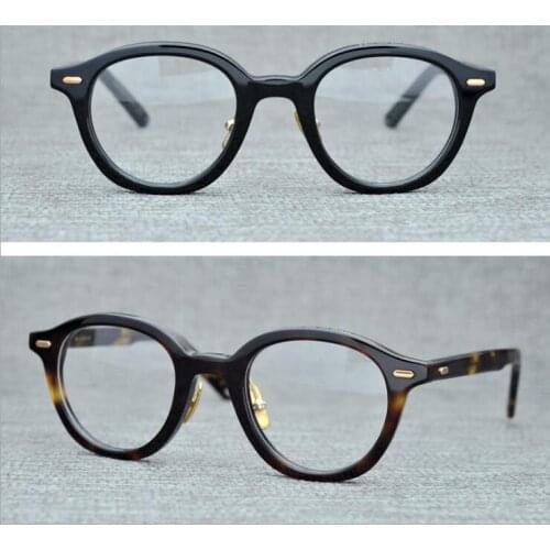 LKK Hand-made radiation-proof computer goggles, cat-eye frames, retro small-face prescription glasses for men and women glasses