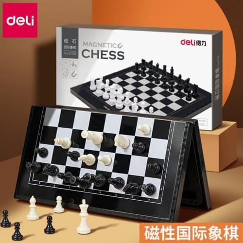 Portable chess board for primary school students board games magnetic chess