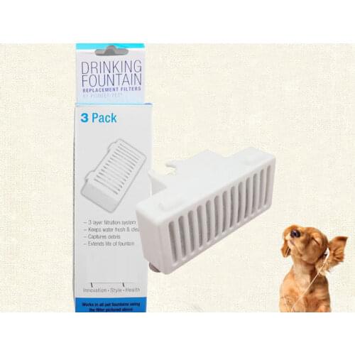 Drinking Fountain Replacement Filters in Cat Feeding Activated Carbon Filter Cat Dog Kitten Water Drinking Fountain Pet Bowl