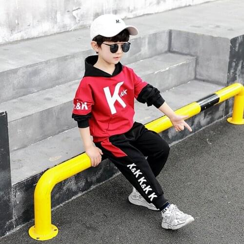 Lasted Spring Autumn Childrens Clothes Baby Boys Sweatshirts + Pants 2pcs/Set Kids School Beach Costume Teenage Girl Clothing