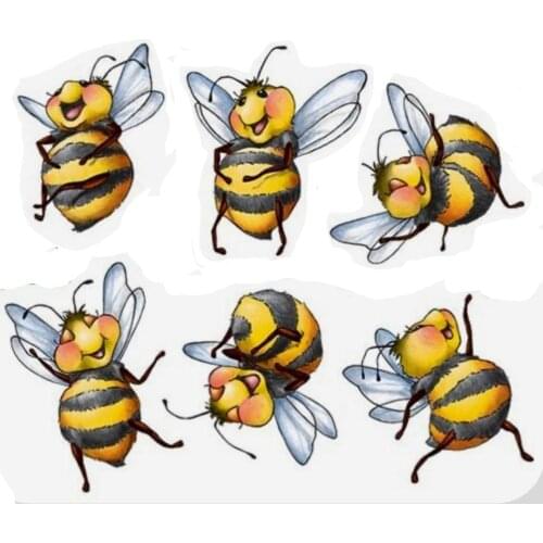 Bees Play Transparent Silicone Rubber Stamp And Die Sheet Cling Scrapbooking DIY Cute Pattern Photo Album