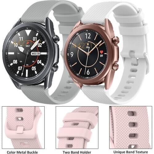Strap for Samsung galaxy watch Active 2 40 44/galaxy watch 3 41 45 SM-R840 850 Silicone wristband for Xiaomi Haylou Solar LS05