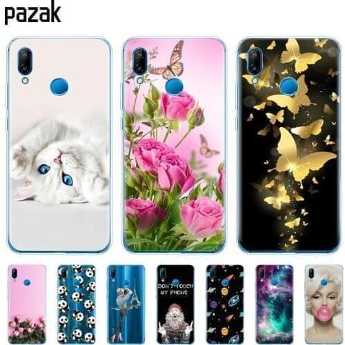 Silicone case For 5.84" Huawei P20 Lite huawei p20 pro phone case back cover for HUAWEI P 20 Coque protective pop painting clear