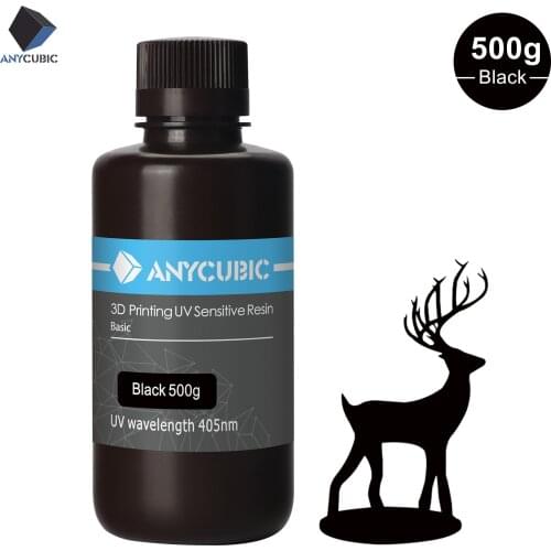 ANYCUBIC 3D Printer Resin 405nm LCD Quick-Curing Resin Material High Precision Great Stability for LCD 3D Printing 500g