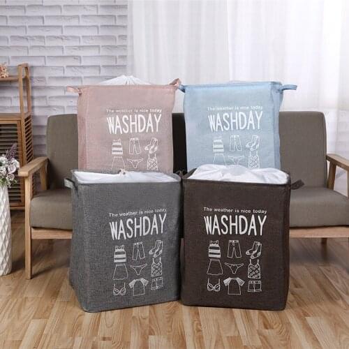 Cotton LInen Storage Box Quilt Clothing Organizer Home Closet Holder