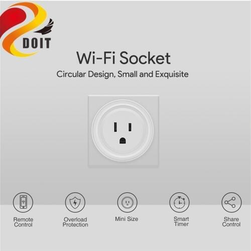 SZDOIT 2PCS US Smart Plug Mini Wifi Outlet Socket Switch Voice Remote Control Support Siri (No Apple MFI)/Alexa/Google/DoHome