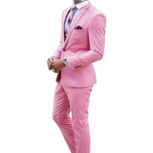 Slim Fits Pink Mens Evening Dress Toast Business Suits Coat Trousers Set Handsome Groom Tuxedos (Jacket+Pants+Girdle+Tie) W:643
