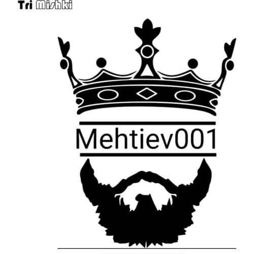 Tri Mishki HZX710# 20*15cm tramp crown mehtierv001 cat car sticker Vinyl Decals Motorcycle Accessories Stickers