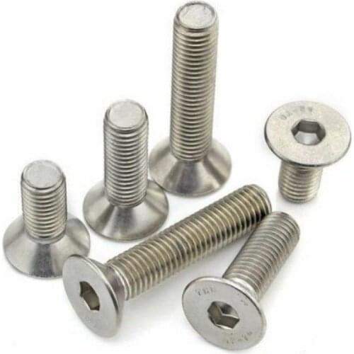 10/50pcs stainless steel Hex Hexagon Socket Ultra Thin Super Low Flat Wafer Head Allen Cap Screw Bolt M2 M2.5 M3 M4 M5 M6