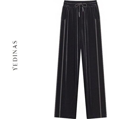 Yedinas Women's Velvet Trousers