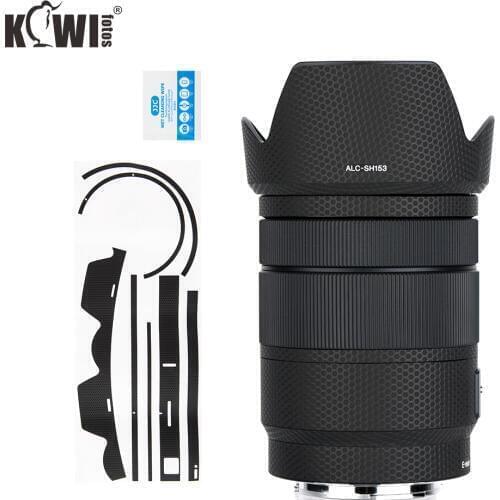 Lens and Lens Hood Cover Sticker Protective Skin Film For Sony E 18-135mm f/3.5-5.6 OSS Lens (SEL18135) Anti-Slide Matrix Black