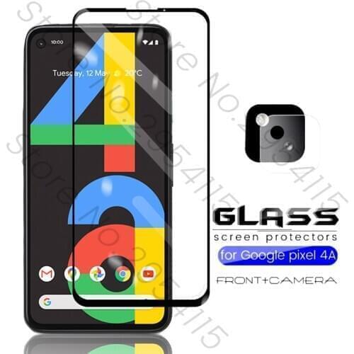 2-in-1 camera glass for google pixel 4a 4 a a4 case cover protective glass on googel pixel4a g025j 5.81'' armor protection films
