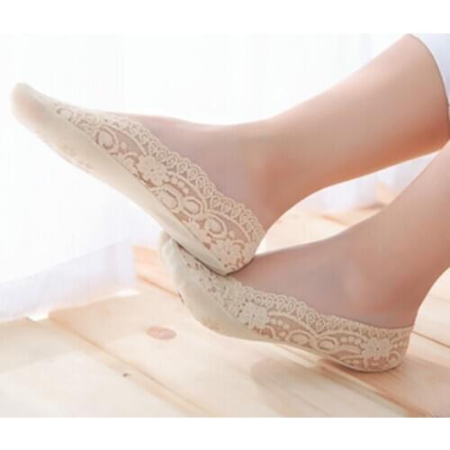 Ladies High Quality Pilates Socks Non-slip Breathable Backless Yoga Socks Ankle Joints Ladies Ballet Dance Socks Lace