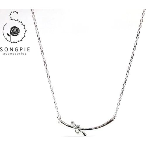 925 Sterling Silver Necklace Personality Fashion Necklace Girls Daily Accessories