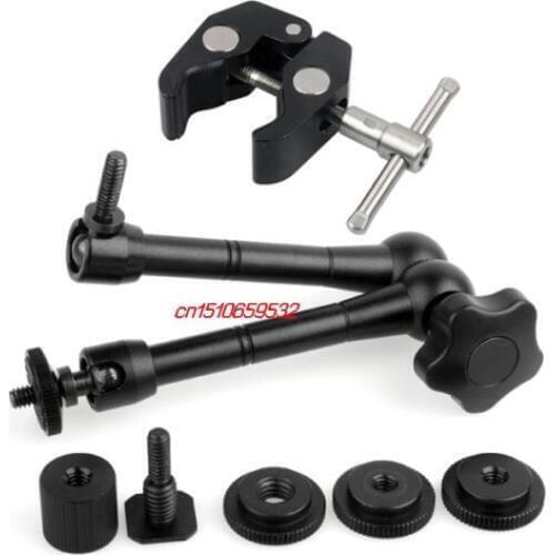 2 in1 11 inch Articulating Magic Arm+Super Clamp for Camera Camcorder LCD Monitor LED Light DSLR Rig Movie Kit With Tracking