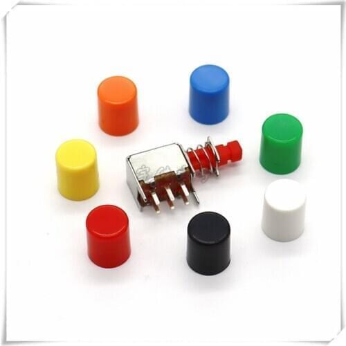 2 Piece Direct key switch double row straight key switch six pin direct key self locking switch power switch with key cap