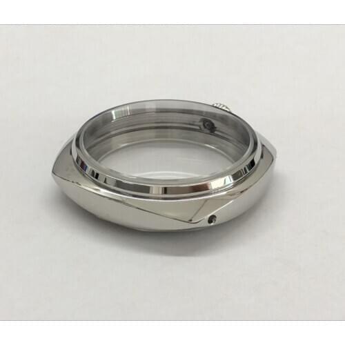 45mm Mineral glass or Sapphire crystal 316L stainless steel watch case fit 6497/6498 Mechanical Hand Wind movement 08