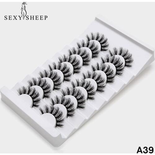 5/12/18 Pairs 3D Soft Mink False Eyelashes Handmade Wispy Fluffy Long Fake Lashes Natural Eye Extension Makeup Kit Cilios