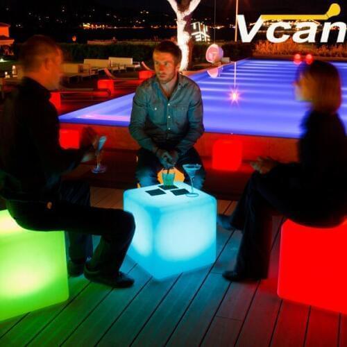 50cm Cube Seat Wireless Illuminating Furniture