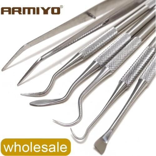 Armiyo 50pcs/set Wholesale Stainless Steel Double Ended Pick Set Carbon Depositio Gun Cleaning Kit Solid Tool Hunting Accessory