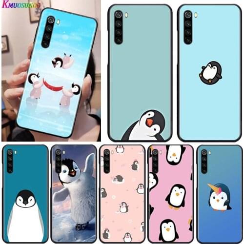 Lovely Penguin for OPPO Reno 2 Z 2Z 2F 3 4 5 Pro 5G 4Z 4SE 5F ACE F7 A5 A9 2020 Black Phone Case Soft Cover Shell