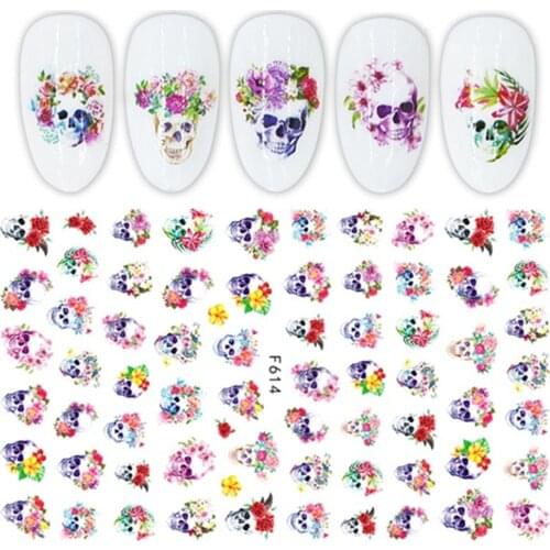 F-554 to 623 Clown Crayon Shinchan Skull 3D Back glue Nail decal Nail sticker Nail decoration Nail art Nail tool Nail ornament