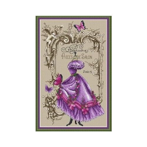 Violet Tailor Shop Counted Cross Stitch 11CT 14CT 18CT DIY Chinese Cross Stitch Kits Embroidery Needlework Sets