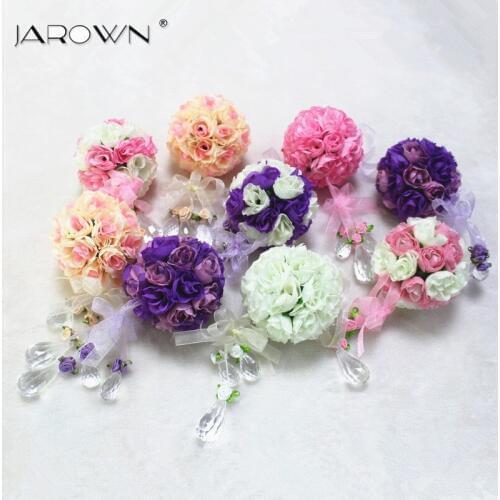 JAROWN Artificial Flower Rose Ball Silk Flower Rose Ball Home Decor for Wedding Party Supplies Handmade Table Decor Accessories