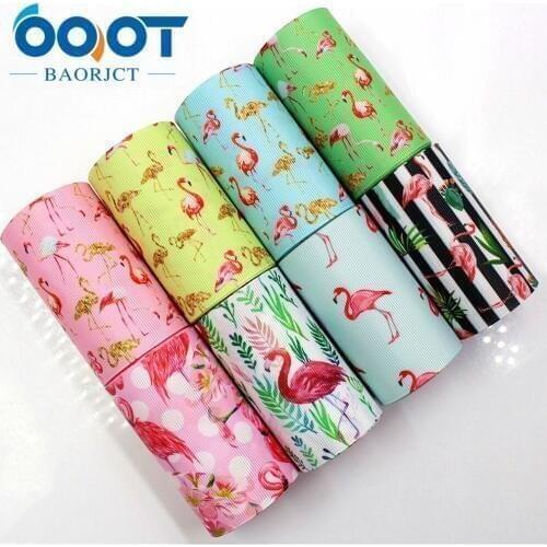 OOOT BAORJCT 177251 75mm 10yard/lot cartoon Ribbons Thermal transfer Printed grosgrain Wedding Accessories DIY handmade material
