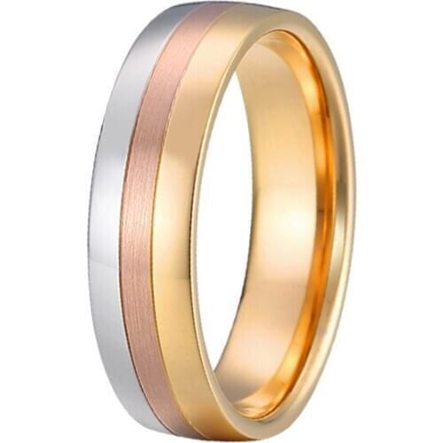 Fashion trcolor stainless steel ring Wedding bands Gift for boyfriend ring for man