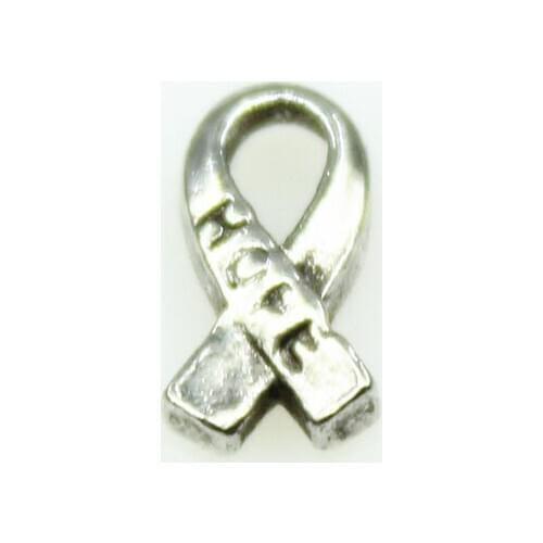 Small Wholesale 20pcs/lot Hope Breast Cancer Floating Charms Living Glass Memory Lockets Floating Charms DIY Jewelry Accessory