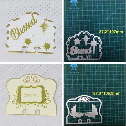 Irregular Background Frame Blessed Metal Cutting Dies Scrapbooking Template Card Album Embossing Crafts New Dies 2019