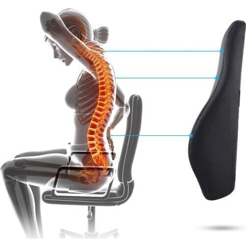 Orthopedic pillow Mesh office Chair cushion Memory Foam Wheelchair Black with Adjustable Straps Pad cushions