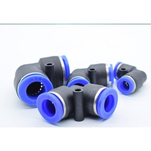 Pneumatic 16mm to 16mm OD Tube L shaped Elbow Quick Fittings Connector Adapters One Touch Pneumatic Piping Fitting