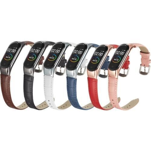 Genuine Leather Bracelet For Xiaomi Mi Band 3/4 Wrist Strap Replacement Watch Smart Accessories For Mi Band 4 Wristband Belt